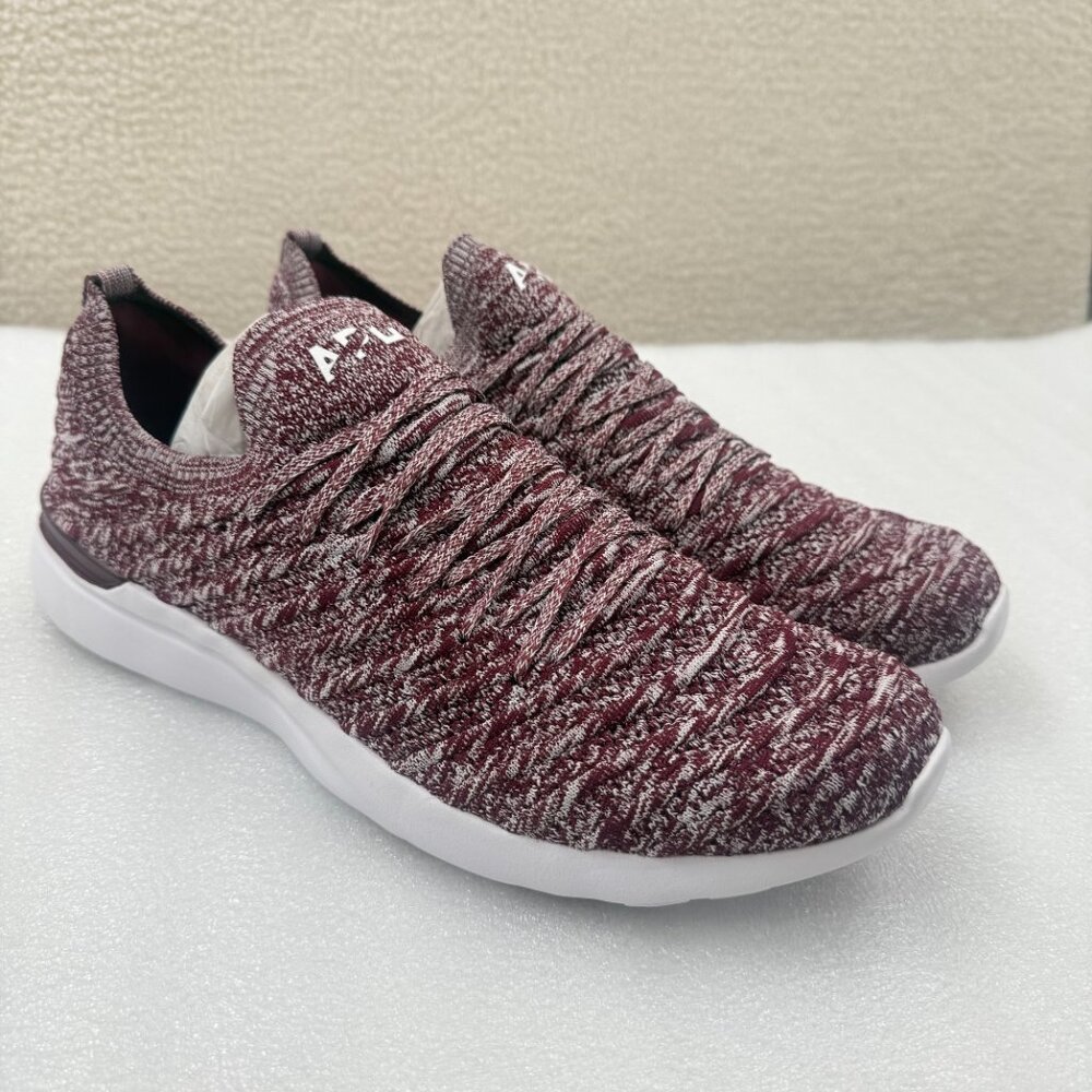 Men's APL Athletic Propulsion Labs - Wave TechLoom Running Sneakers -Burgundy 14